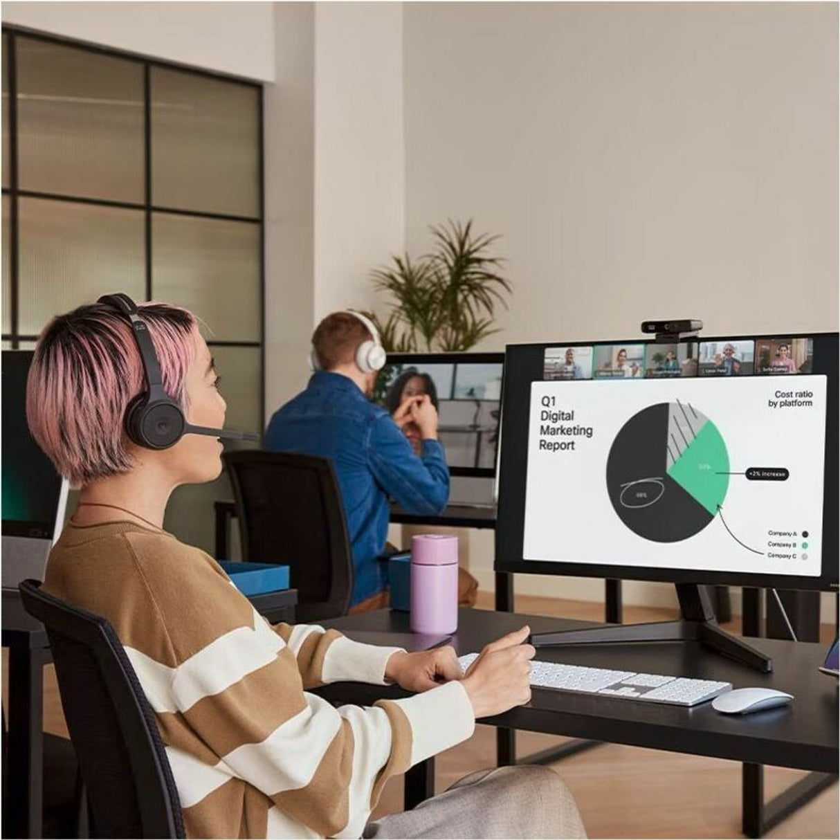 Cisco (HS-WL-721-BUNAS-C) Headset 721 Wireless Single+Stand Carbon