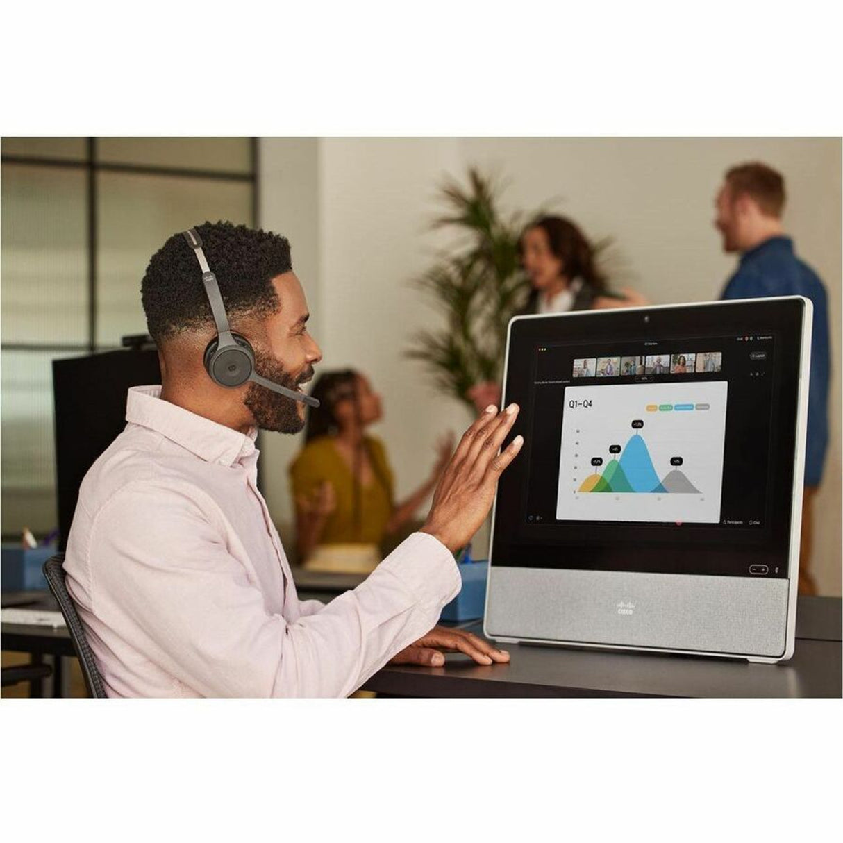 Cisco (HS-WL-721-BUNAS-C) Headset 721 Wireless Single+Stand Carbon