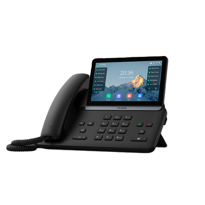 Yealink SIP-T87W IP Phone, 7" Touchscreen, 16 SIP Accounts, HD Voice, Bluetooth 5.0, Wi-Fi 6, Dual USB, PoE, Linux 6.1, Wall Mountable