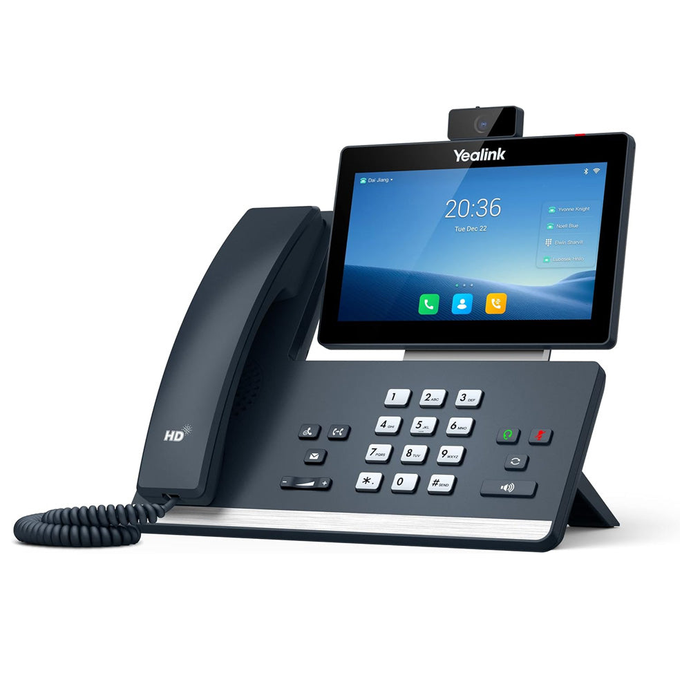 Yealink T58W-C 16 Line IP HD Android Phone with HD Camera, 7" colour touch screen, HD voice, Dual Gig Ports, Built-in Bluetooth& Wifi, USB 2.0
