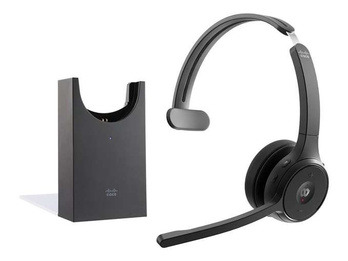 Cisco (HS-WL-721-BUNAS-C) Headset 721 Wireless Single+Stand Carbon