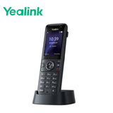 Yealink AX83H Handheld Wi-Fi IP Phone, Wi-Fi 6, Bluetooth, HD Audio, Smart Noise Cancellation, QuickCharge, Vibration, 3.5mm Headset Jack, Belt Clip