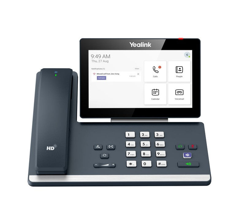 Yealink MP58 WH E2 Teams Android 13 Phone, Teams and Skype Compatible 7" Colour Touch Screen, HD Audio, Built-in Bluetooth and WiFi, Wireless Handset