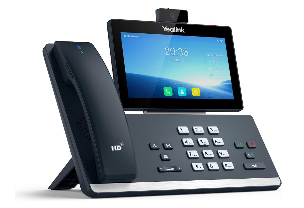 Yealink T58WP-C 16 Line IP HD Android Phone with HD Camera, BT Handset, touch screen, HD voice, Dual Gig Ports, Built-in Bluetooth& Wifi, USB 2.0