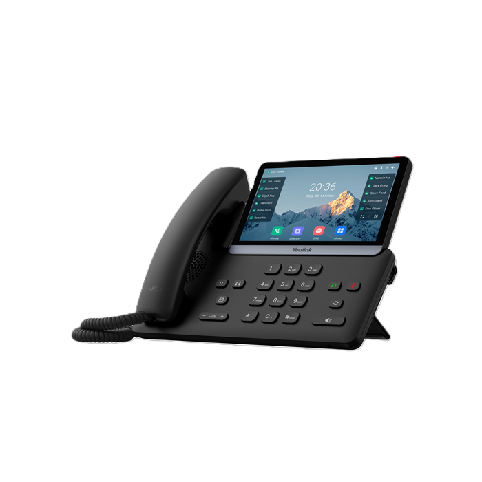 Yealink SIP-T77U IP Phone, 7" Touchscreen, 16 SIP Accounts, Dual USB, HD Voice, PoE, Linux 6.1, TEE Encryption, Wall Mountable
